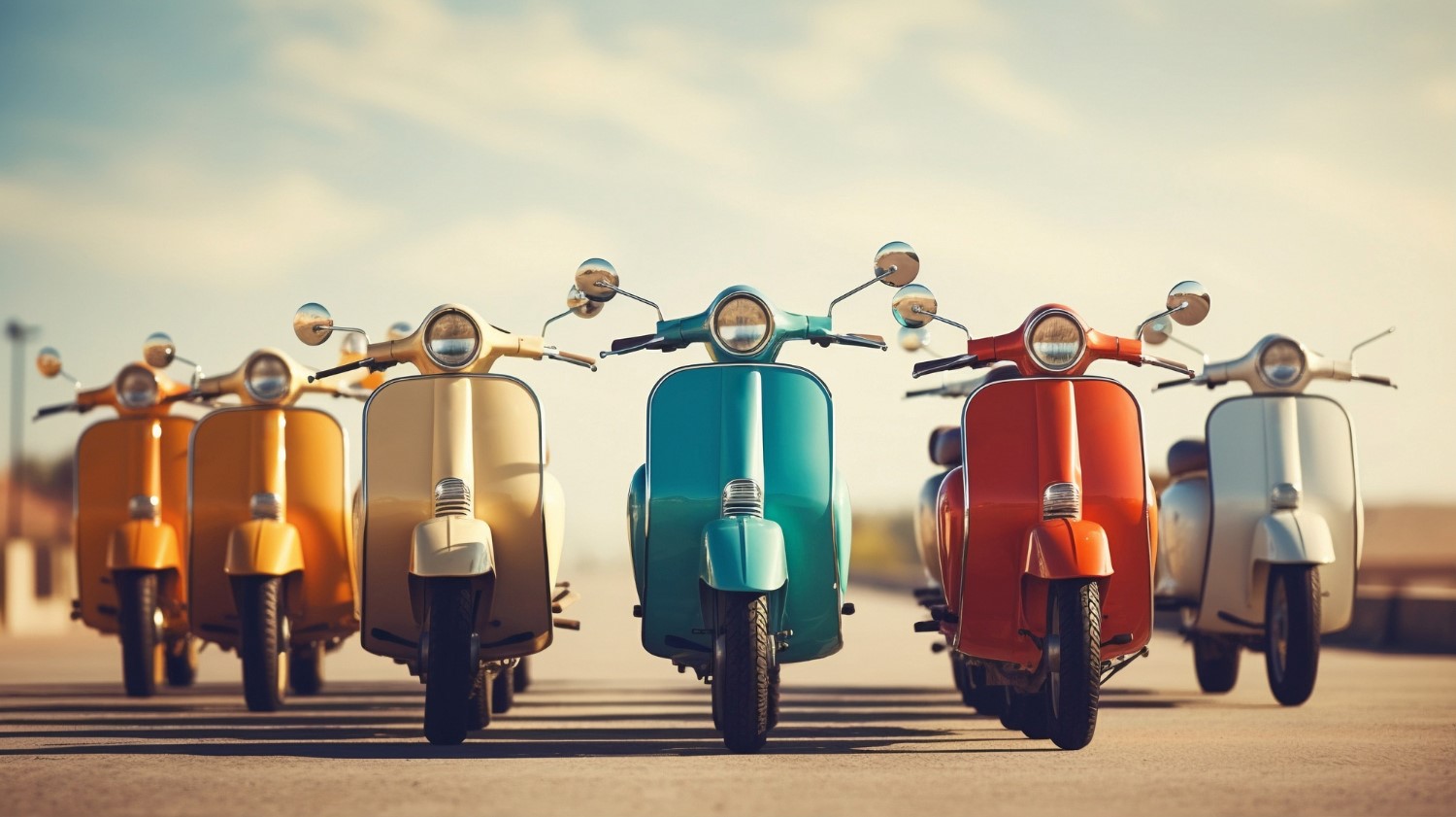 A range of scooters.