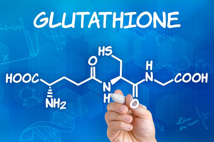 The chemical structure of glutathione.