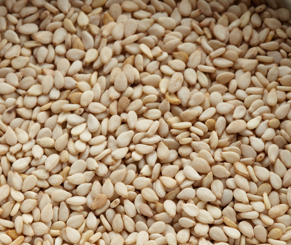 White sesame seeds.