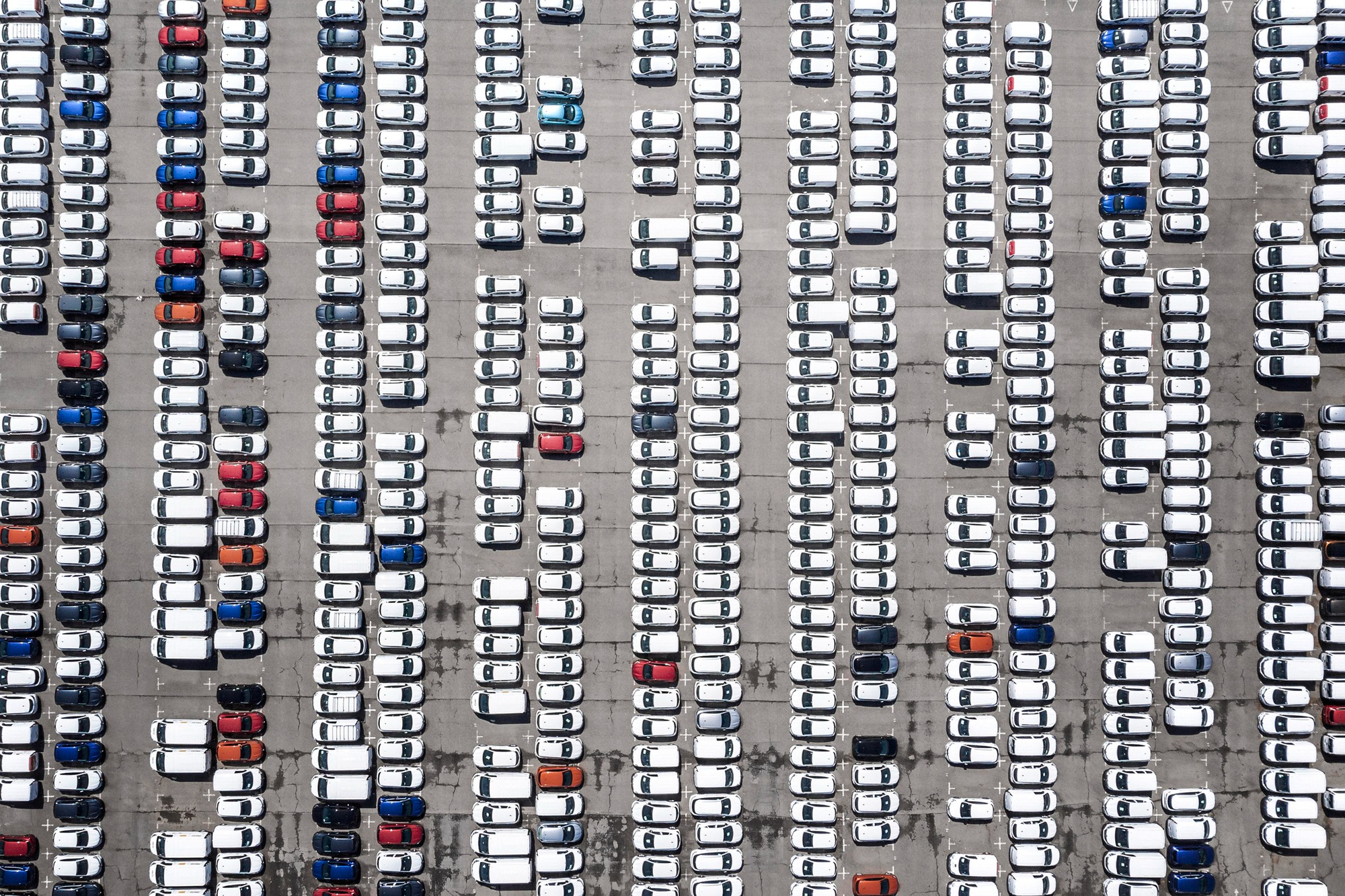 Parked cars.