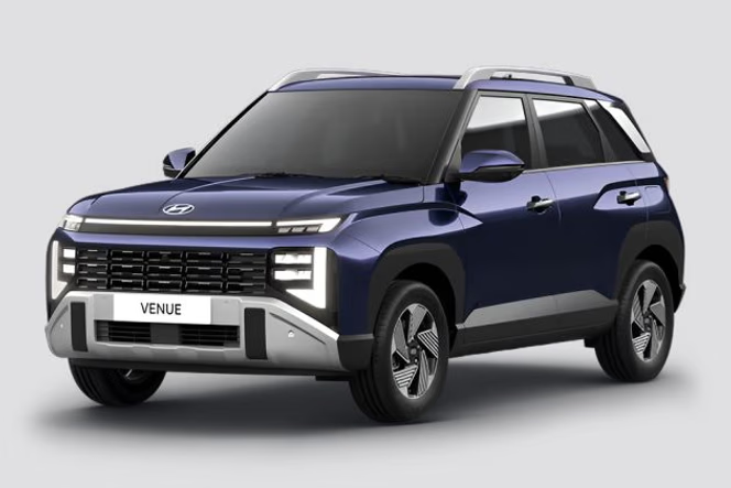 An image of the Hyundai Venue, one of the best 5-seater cars in India. 