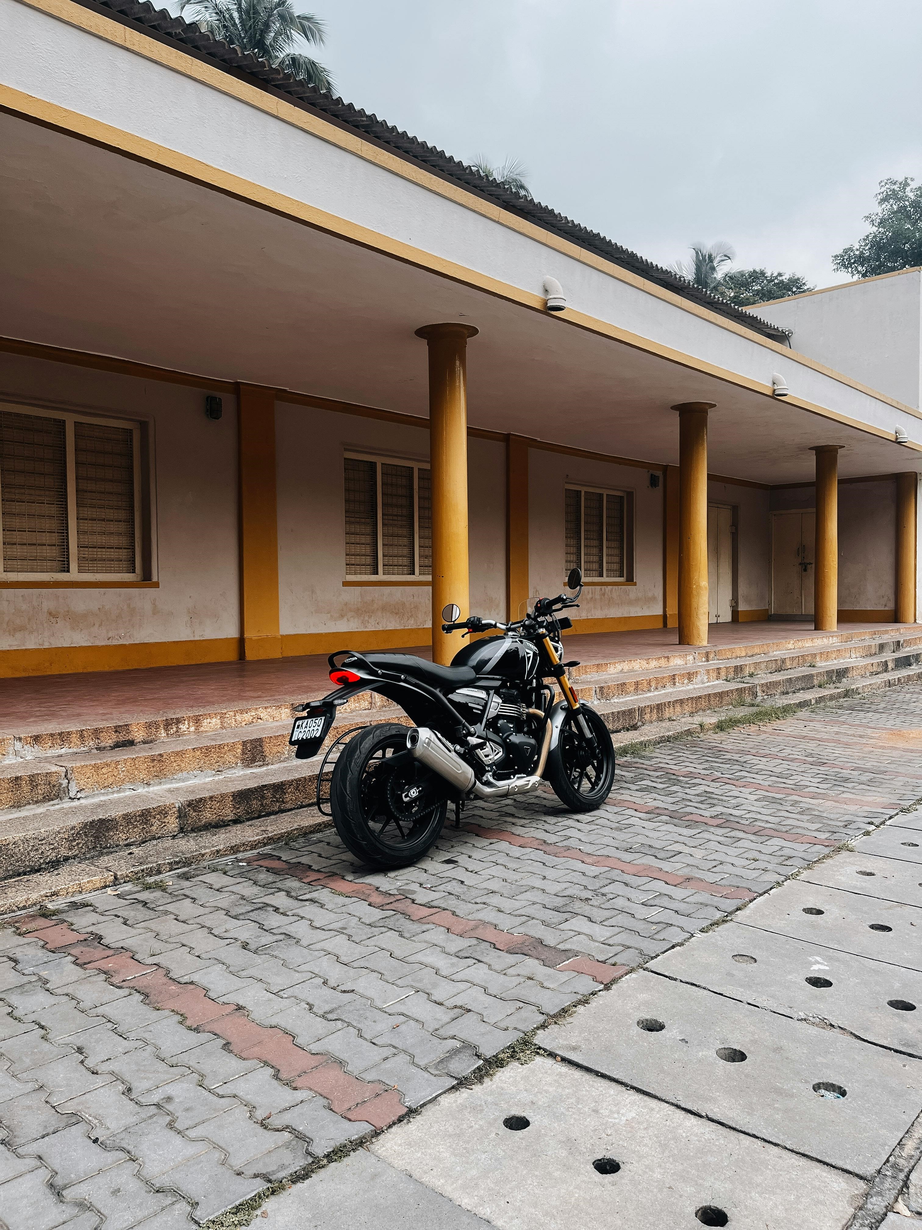 A parked bike.